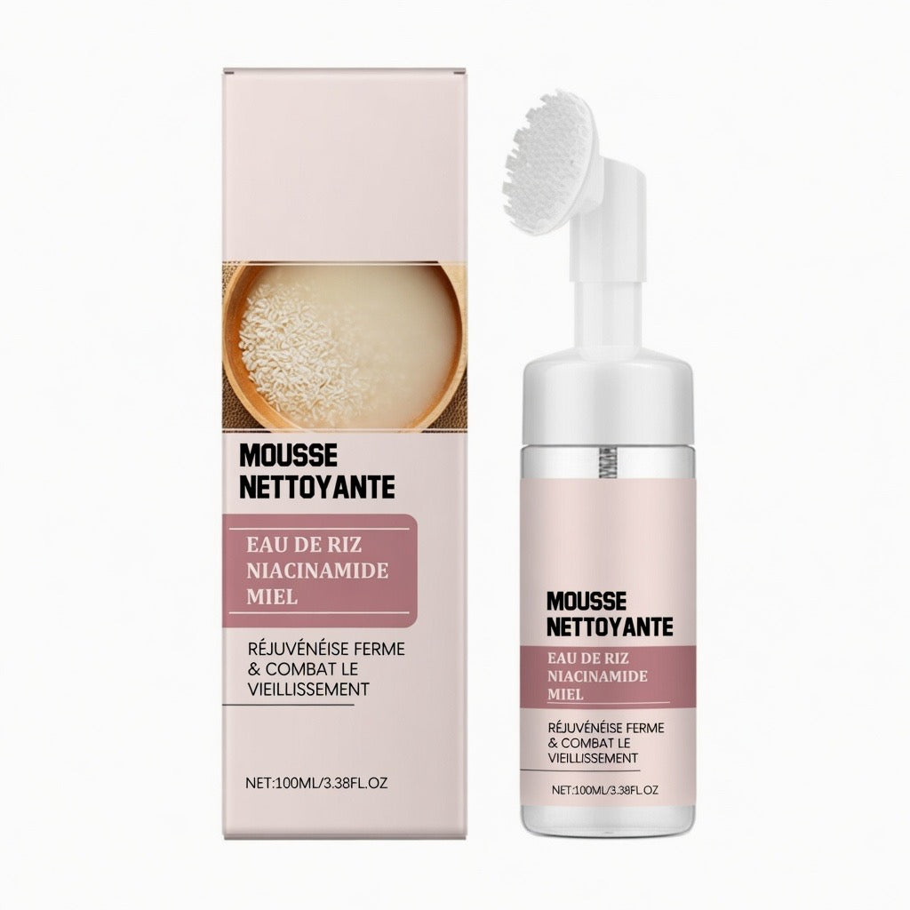 Mousse Nettoyante Visage au Riz | Hydratation & Éclat Naturel